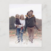 Holiday Joyful Elegant Snowflake Winter 2 Foto Feestdagenkaart (Voorkant)