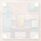 Holiday Juice Pixel Art Onderzetter Glazen Onderzetter (Achterkant)