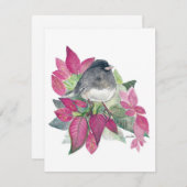 Holiday Junco Bird Art Feestdagenkaart (Voorkant / Achterkant)