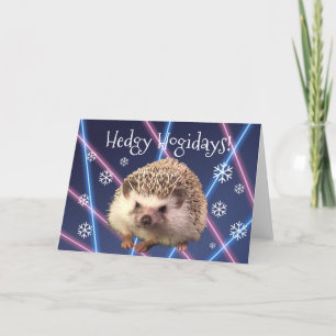 Holiday-kaart voor egel feestdagen kaart