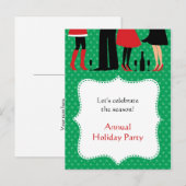 Holiday Kantoor Party Invitation Briefkaart (Voorkant / Achterkant)