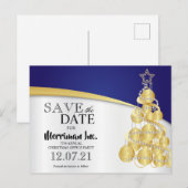 Holiday Kantoor Party - Sla de datum op Aankondigingskaart (Voorkant / Achterkant)