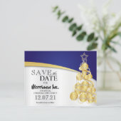 Holiday Kantoor Party - Sla de datum op Aankondigingskaart (Staand voorkant)