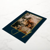 Holiday Kerstfeest Joy Foto gepersonaliseerd Folie Feestdagenkaart (Gedraaid)