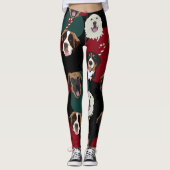 Holiday-kerstgebergte — Honden Leggings (Voorkant)