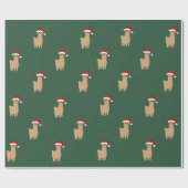 Holiday kerstlamapatroon leuk cadeaupapier (Vlak)