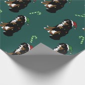 Holiday Kerstmis Bernese Mountain Dog Cadeaupapier (Hoek)