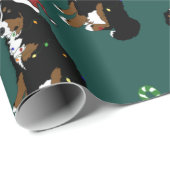 Holiday Kerstmis Bernese Mountain Dog Cadeaupapier (Rol Hoek)