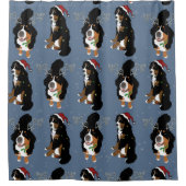 Holiday Kerstmis Bernese Mountain Dog Douchegordijn (Voorkant)
