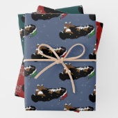 Holiday Kerstmis Bernese Mountain Dog Inpakpapier Vel (In situ)