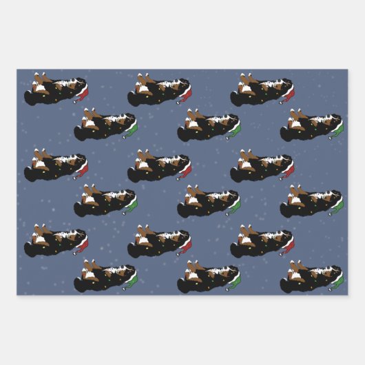 Holiday Kerstmis Bernese Mountain Dog Inpakpapier Vel (Voorkant)
