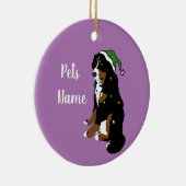 Holiday Kerstmis Bernese Mountain Dog Keramisch Ornament (Rechts)