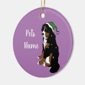 Holiday Kerstmis Bernese Mountain Dog Keramisch Ornament (Links)