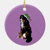 Holiday Kerstmis Bernese Mountain Dog Keramisch Ornament (Achterkant)
