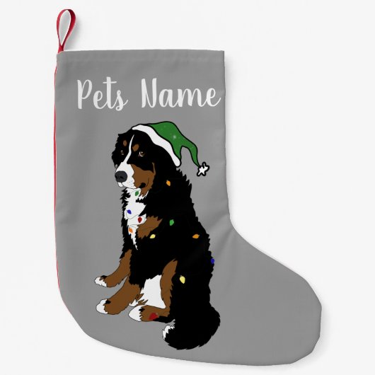 Holiday Kerstmis Bernese Mountain Dog Kleine Kerstsok (Voorkant)