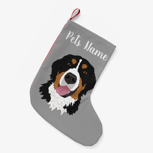 Holiday Kerstmis Bernese Mountain Dog Kleine Kerstsok (Voorkant (Hangend))