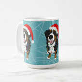 Holiday Kerstmis Bernese Mountain Dog Koffiemok (Voorkant links)