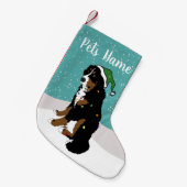 Holiday Kerstmis Bernese Mountain Dog Small Chris Kleine Kerstsok (Voorkant (Hangend))