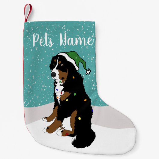 Holiday Kerstmis Bernese Mountain Dog Small Chris Kleine Kerstsok (Voorkant)