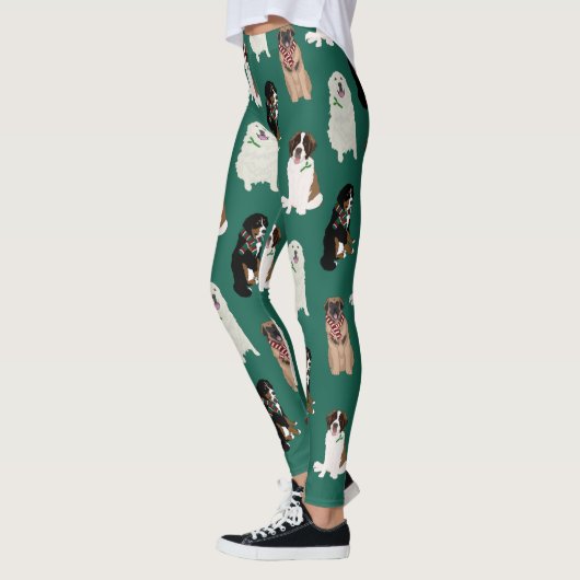 Holiday Kerstmis Grote Honden Leggings (Links)