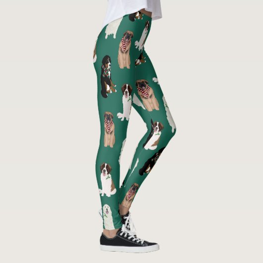 Holiday Kerstmis Grote Honden Leggings (Rechts)
