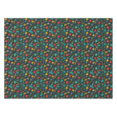 Holiday Kerstmis Holly Berries Festive Baubles Tafelkleed (Voorkant (Horizontaal))