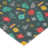 Holiday Kerstmis Holly Berries Festive Baubles Tafelkleed (Gekanteld)