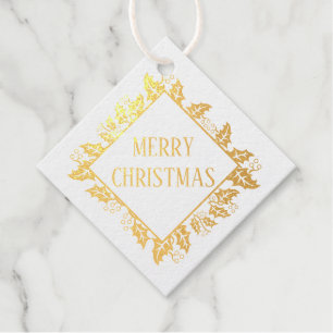 Holiday Kerstmis Holly Berry Tree Bedankjes Labels