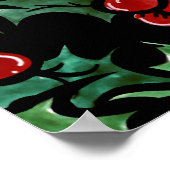 Holiday Kerstmis Holly White Cat Poster (Hoek)