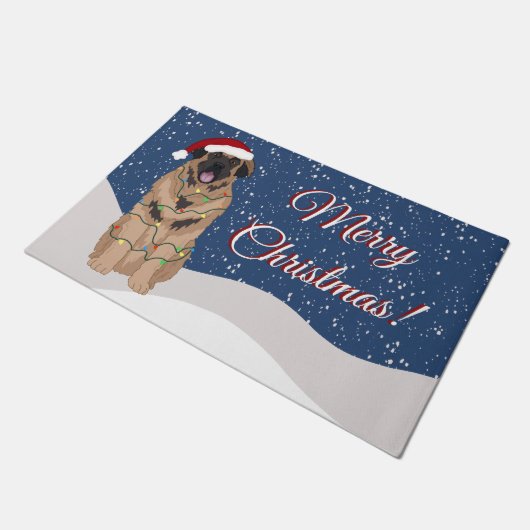 Holiday Kerstmis Leonberger Deurmat (Schuin)