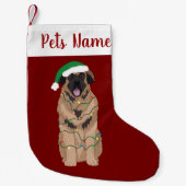 Holiday Kerstmis Leonberger   Kleine Kerstsok (Voorkant)