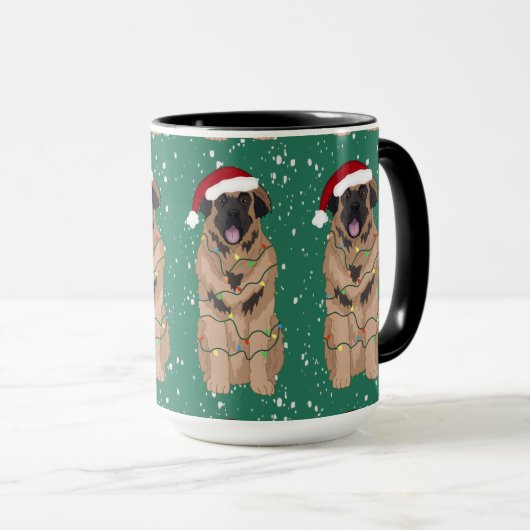 Holiday Kerstmis Leonberger Mok (Voorkant rechts)