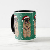 Holiday Kerstmis Leonberger Mok (Voorkant links)