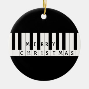 Holiday Keys Piano Keramisch Ornament