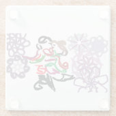 Holiday Kiss  Glazen Onderzetter (Achterkant)