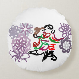 Holiday Kiss  Rond Kussen