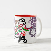 Holiday Kiss Tweekleurige Koffiemok (Voorkant rechts)