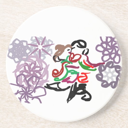 Holiday Kiss  Zandsteen Onderzetter (Voorkant)