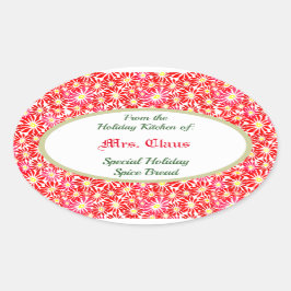 Holiday Kitchen met Poinsettia Baking Sticker