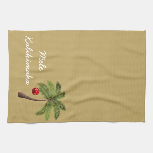 Holiday Kitchen Towel-Mele Kalikimaka Theedoek (Horizontaal)