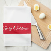 Holiday Kitchen Towel-Poinsettia Theedoek (Quarter Fold)