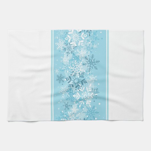 Holiday Kitchen Towel-Snowflakes Theedoek (Horizontaal)