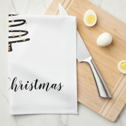 Holiday Kitchen Towel Trees Theedoek (Quarter Fold)