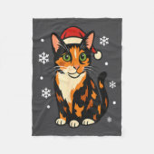 Holiday Kitten Cute Christmas Cat Design Uni  Fleece Deken (Voorkant)