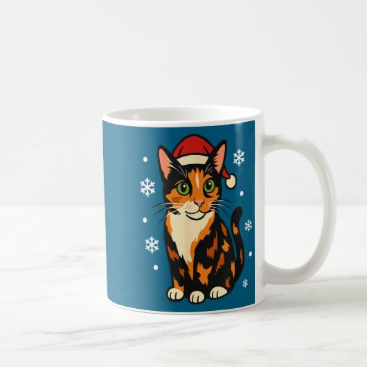 Holiday Kitten Cute Christmas Cat Design Uni Koffiemok (Rechts)