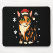 Holiday Kitten Cute Christmas Cat Design Uni Long  Muismat (Voorkant)