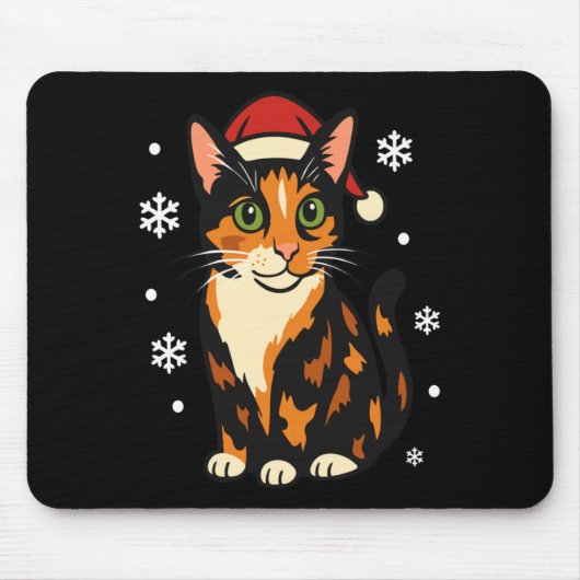 Holiday Kitten Cute Christmas Cat Design Uni Long Muismat (Voorkant)