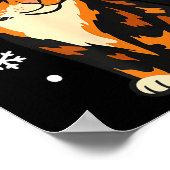 Holiday Kitten Cute Christmas Cat Design Uni  Poster (Hoek)