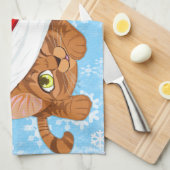Holiday Kitten Theedoek (Quarter Fold)