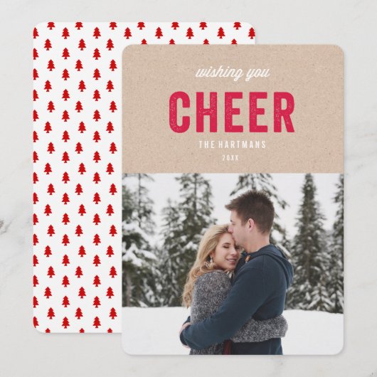 Holiday Kraft Feestdagenkaart (Voorkant / Achterkant)